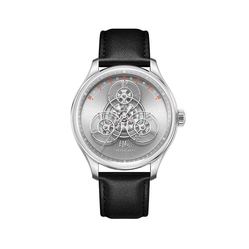 Shanghai Watch Magic Formular Jumping Hour Silver Grey