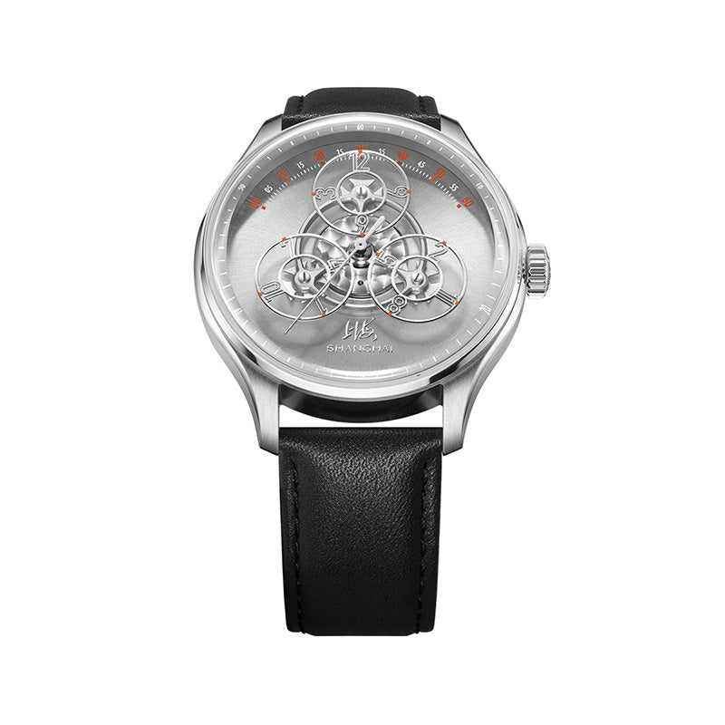Shanghai Watch Magic Formular Jumping Hour Silver Grey