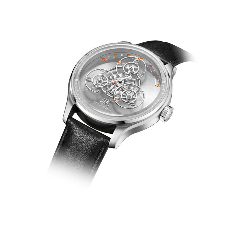 Shanghai Watch Magic Formular Jumping Hour Silver Grey