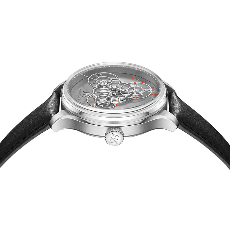 Shanghai Watch Magic Formular Jumping Hour Silver Grey