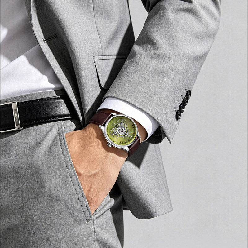 Shanghai Watch Magic Formular Jumping Hour Olive Green