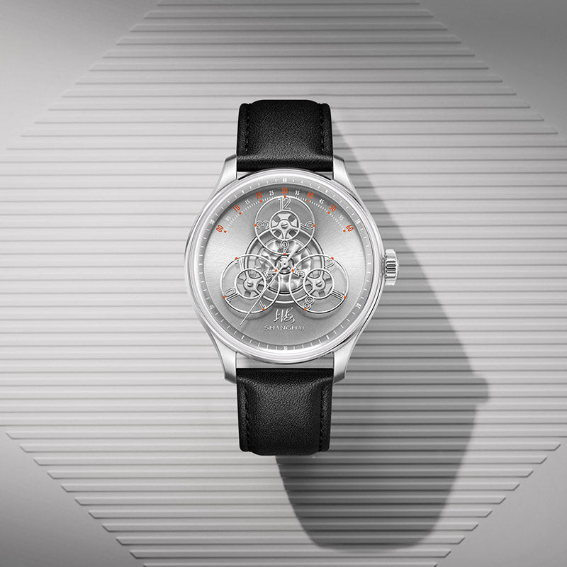 Shanghai Watch Magic Formular Jumping Hour Silver Grey