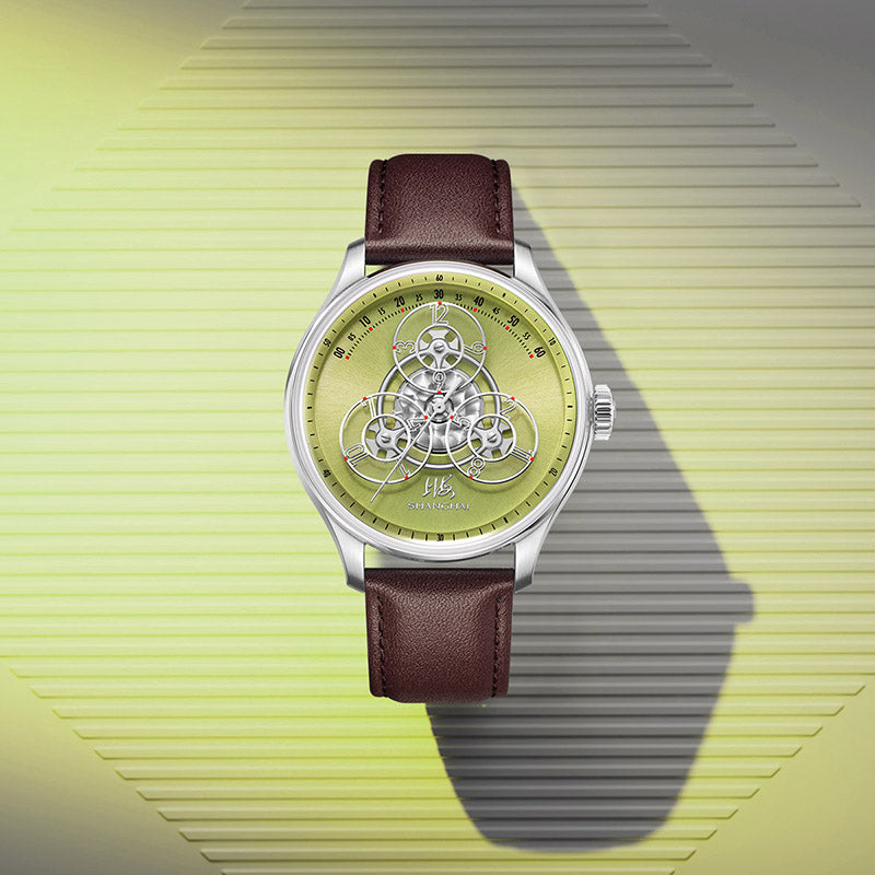 Shanghai Watch Magic Formular Jumping Hour Olive Green