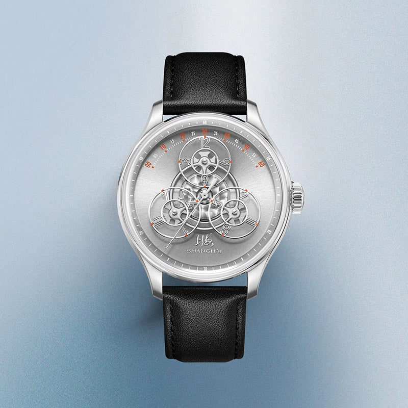Shanghai Watch Magic Formular Jumping Hour Silver Grey