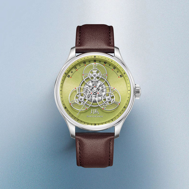 Shanghai Watch Magic Formular Jumping Hour Olive Green