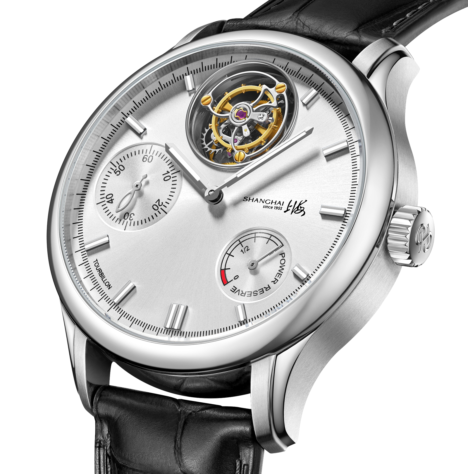 Shanghai Watch Unstoppable | Tourbillon | White Sunburst Dial 44mm