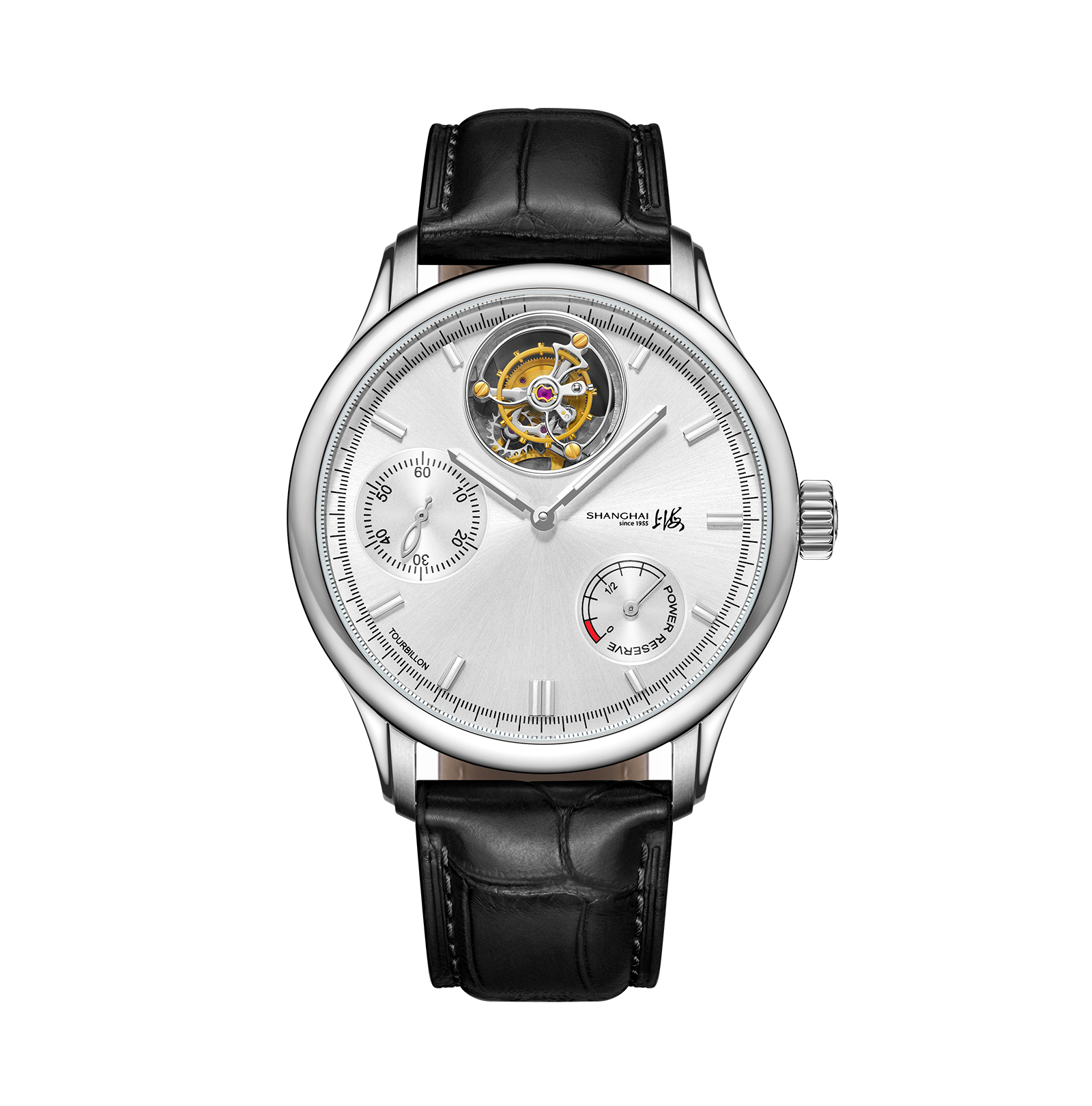 Shanghai Watch Unstoppable | Tourbillon | White Sunburst Dial 44mm