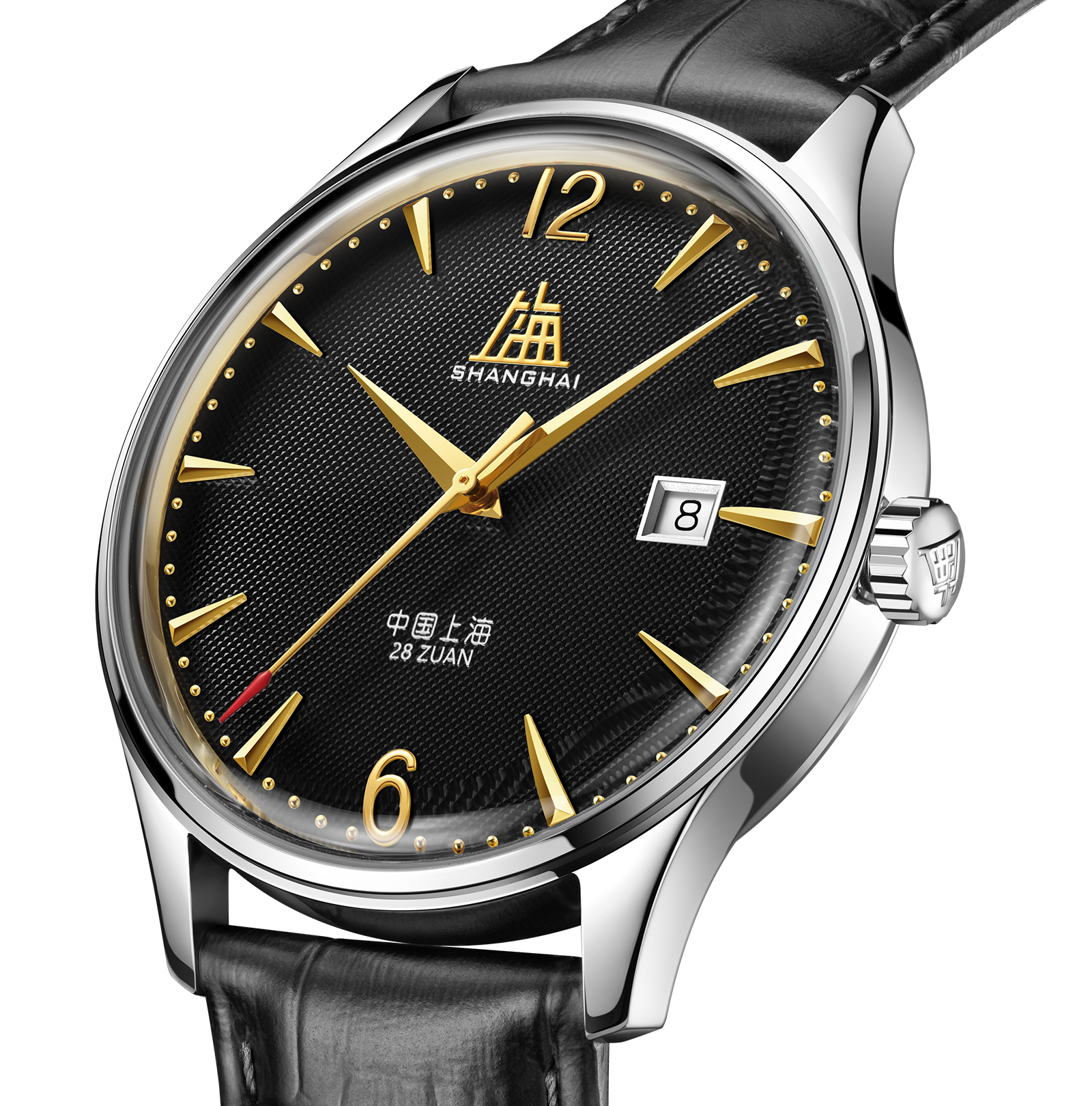 SHANGHAI Watch 50s black 3D  Dial 39mm