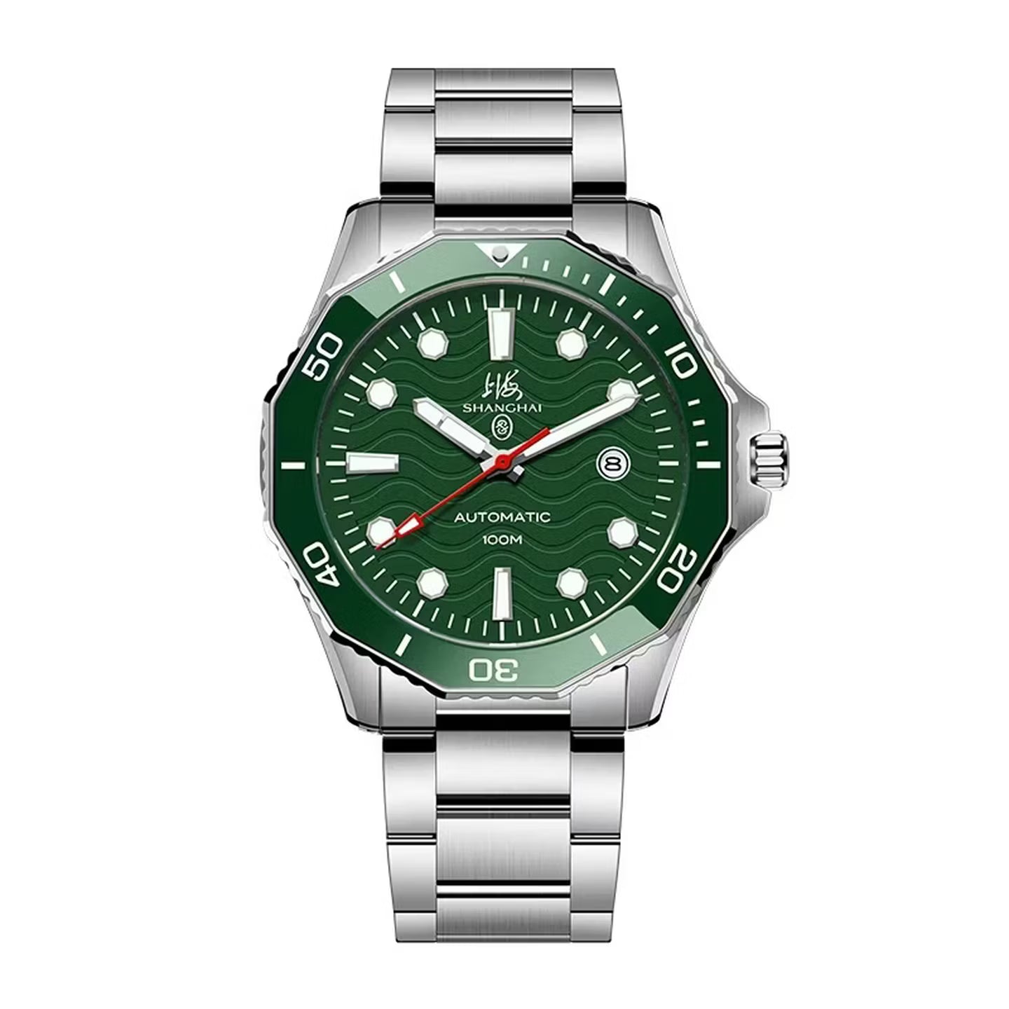 Shanghai Watch Classsic Dodecagonal Green Wave 44mm