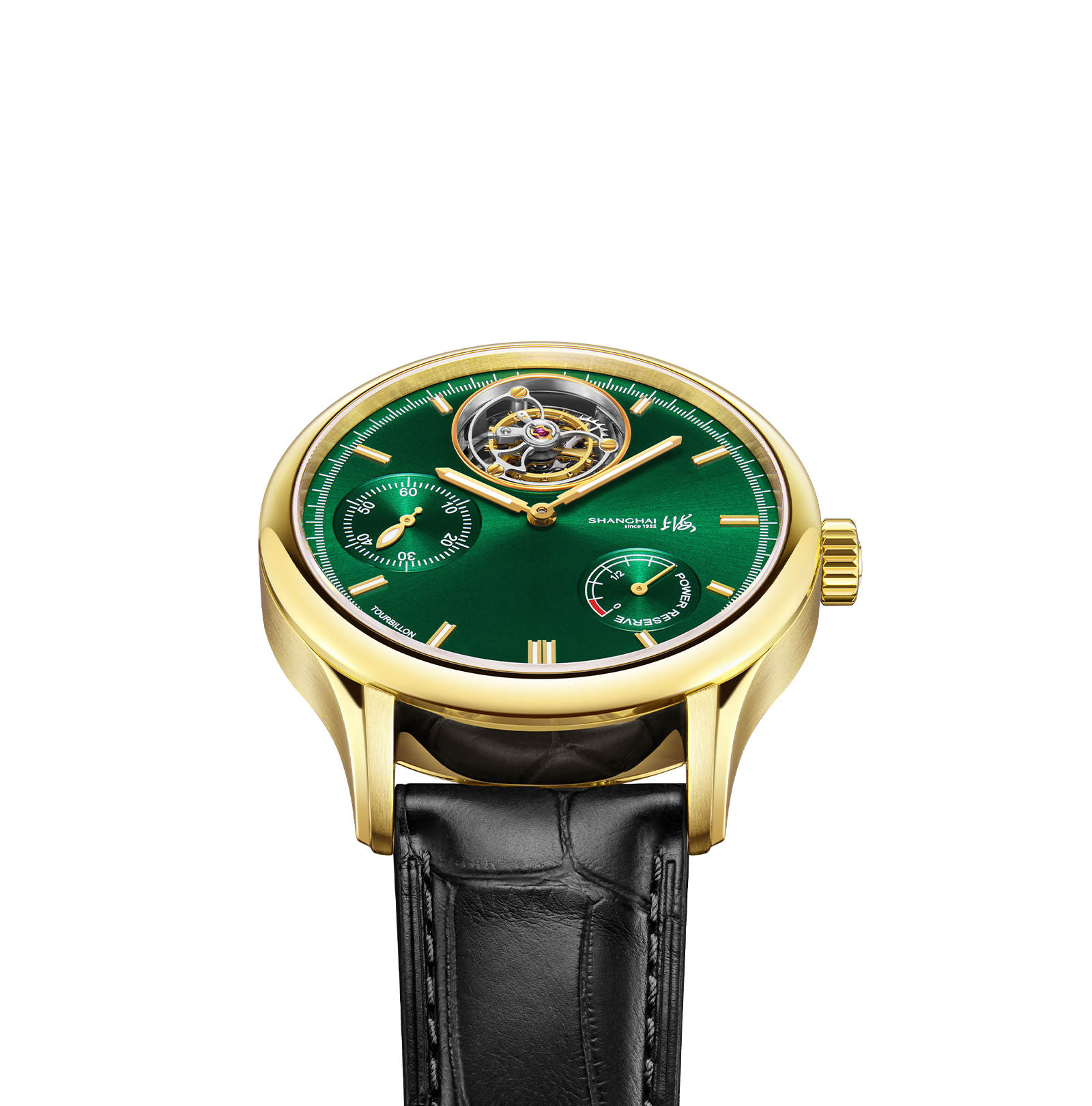 Shanghai Watch Unstoppable | Tourbillon | Green  Sunburst Dial 44mm