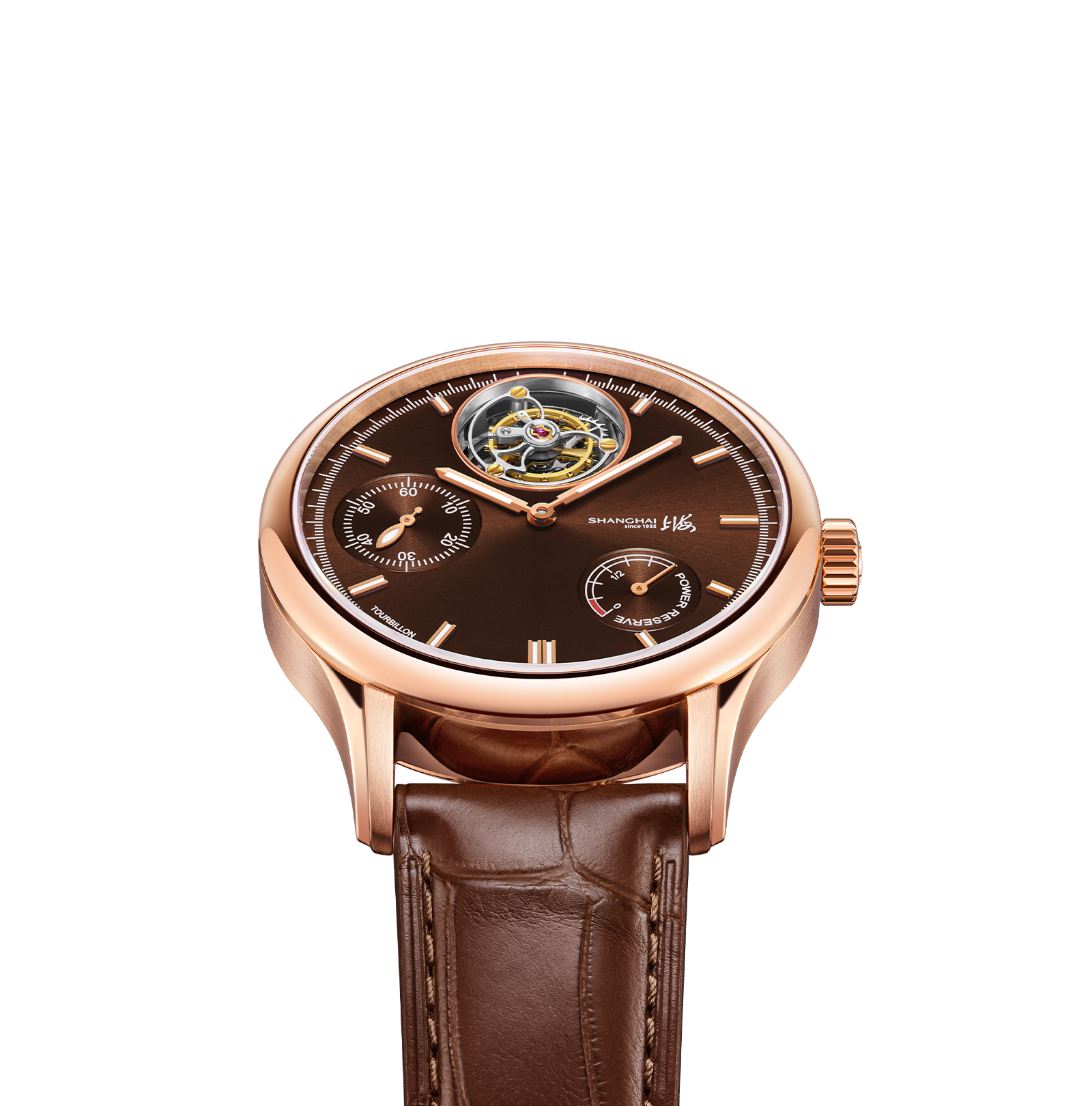Shanghai Watch Unstoppable | Tourbillon | Brown Sunburst Dial 44mm