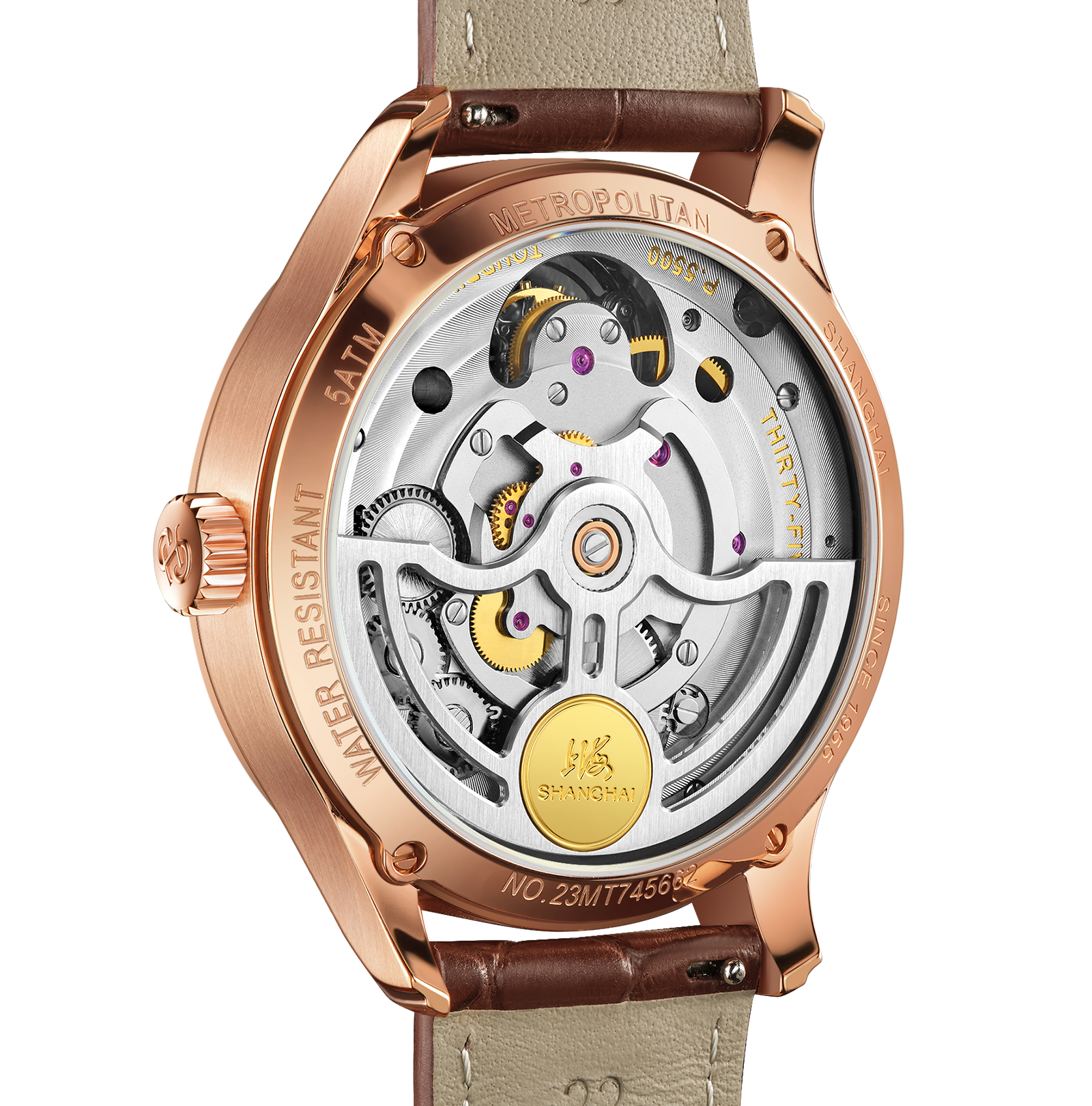 Shanghai Watch Unstoppable | Tourbillon | Brown Sunburst Dial 44mm