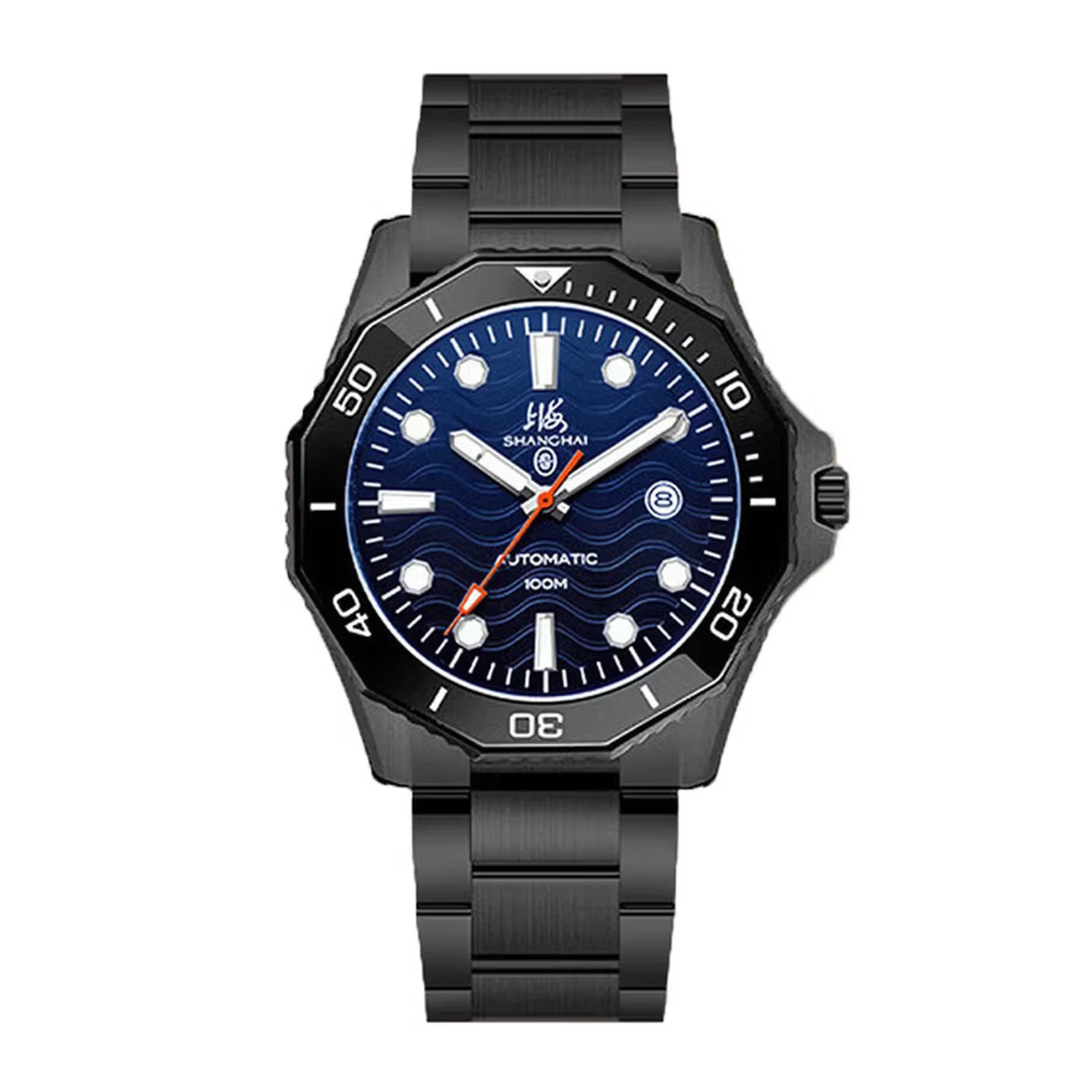 Shanghai Watch Classsic Dodecagonal Ocean Blue Wave 44mm