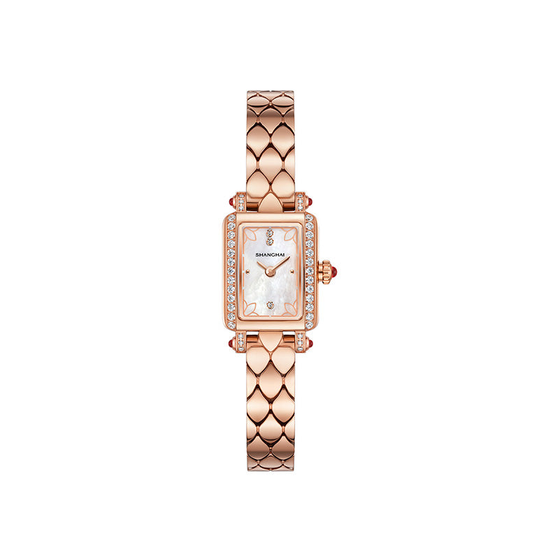Shanghai Watch Magnolia Cube Rose Gold Quartz
