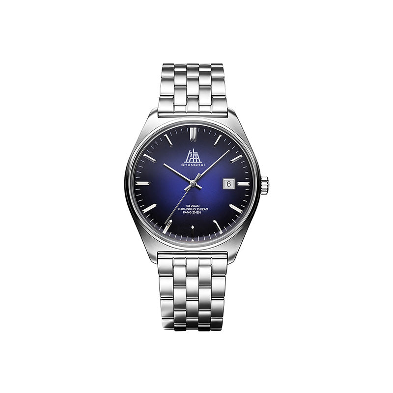 Shanghai Watch 7120 Dark Blue Sunburst Horizontal Dial 39mm