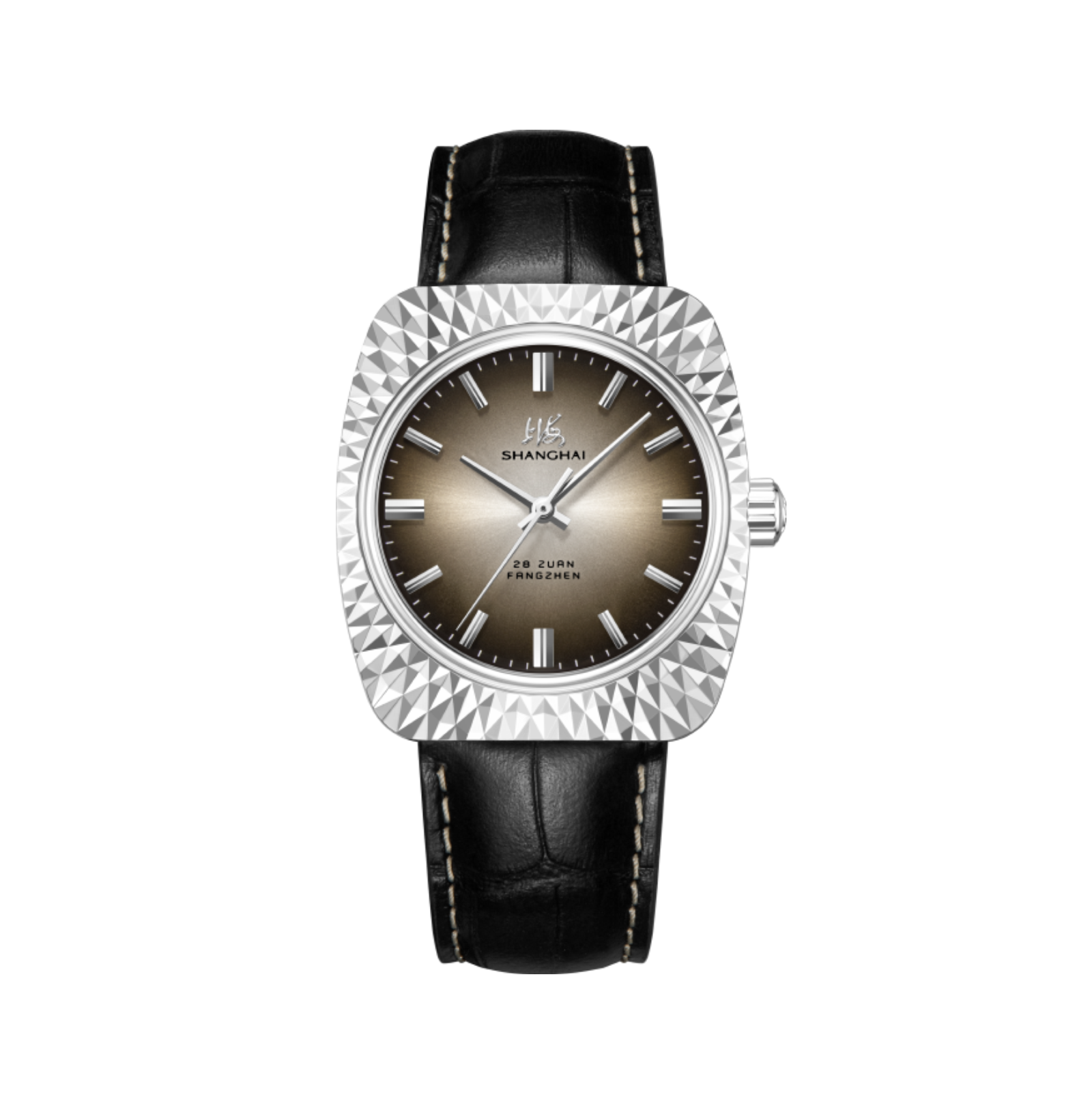 Shanghai Watch Aesthetic Engraving | Grey Sunbrust Automatic Watch