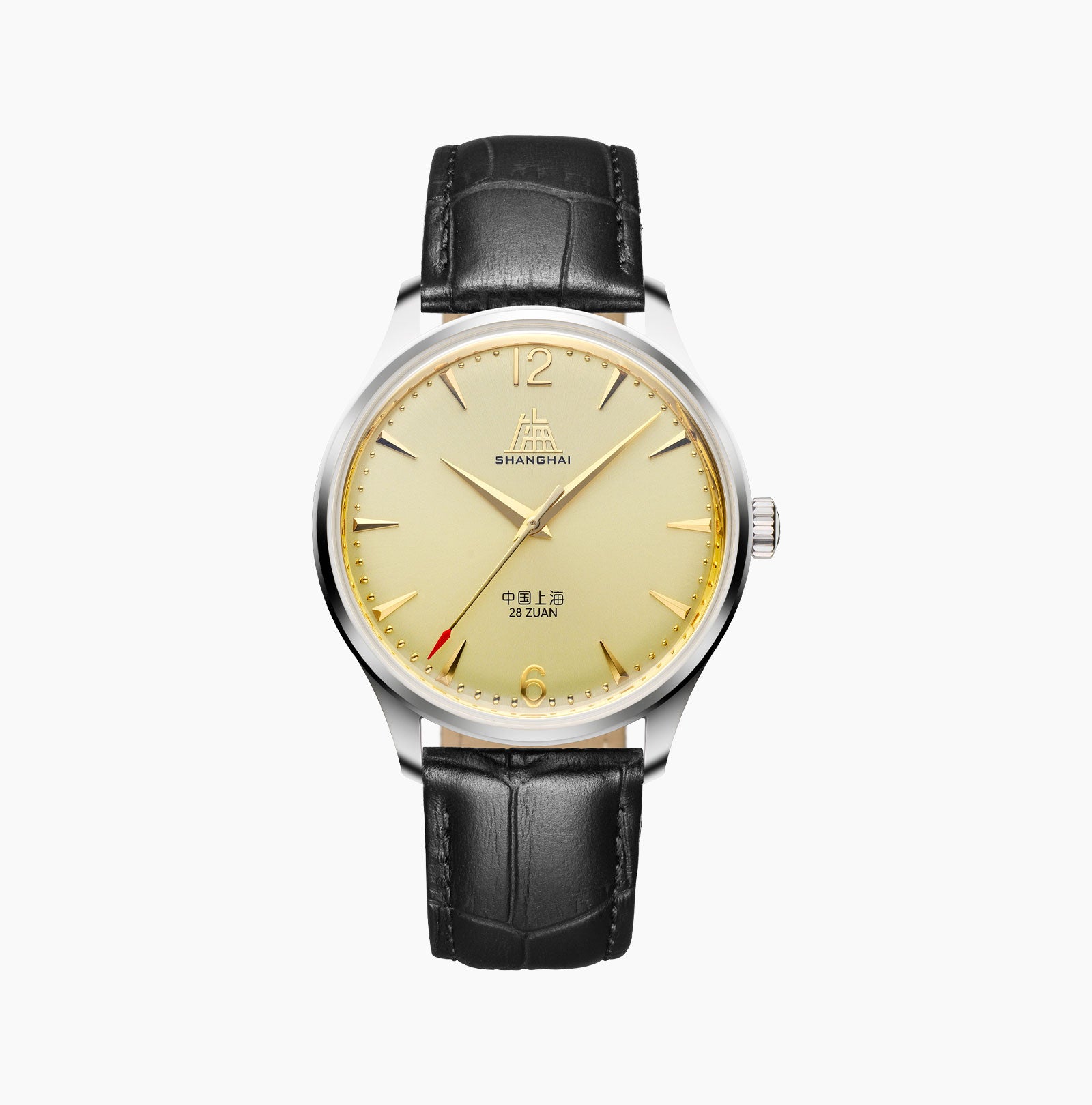 Shanghai Watch Pioneer Gold Sunburst Dial 39mm