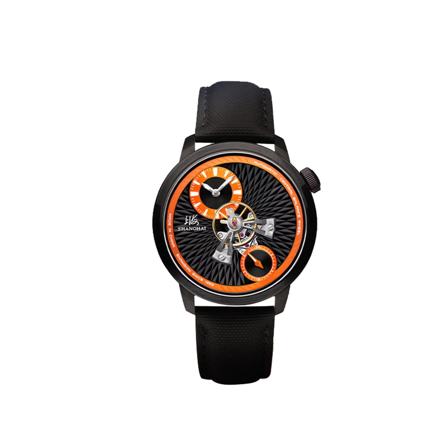 Shanghai Watch Sky Dome Central Balance Wheel Orange 43mm