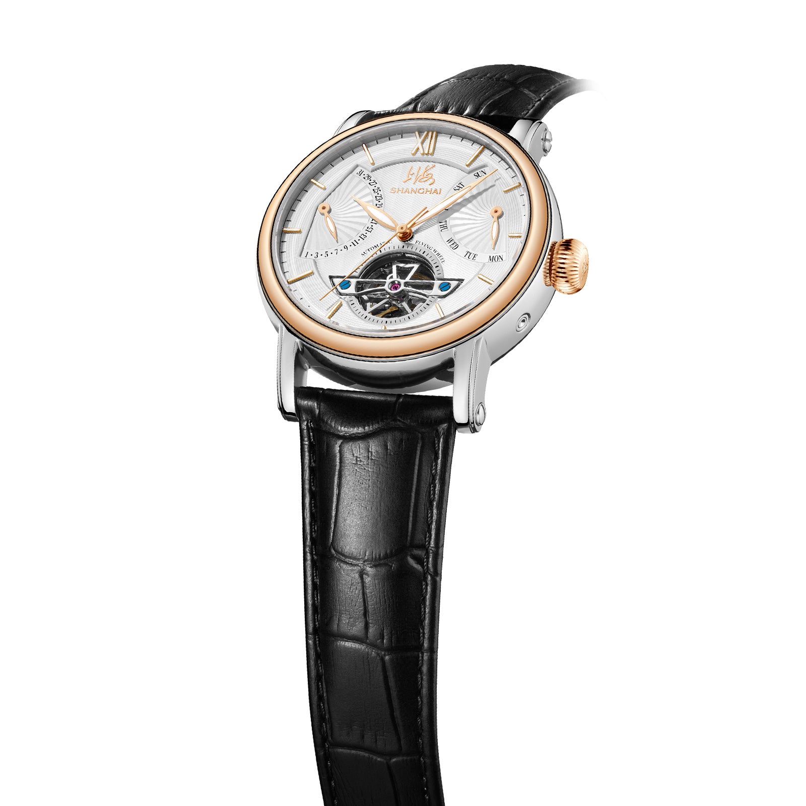 Shanghai Watch Open Balance Automatic Watch | Rose Gold Case 40mm