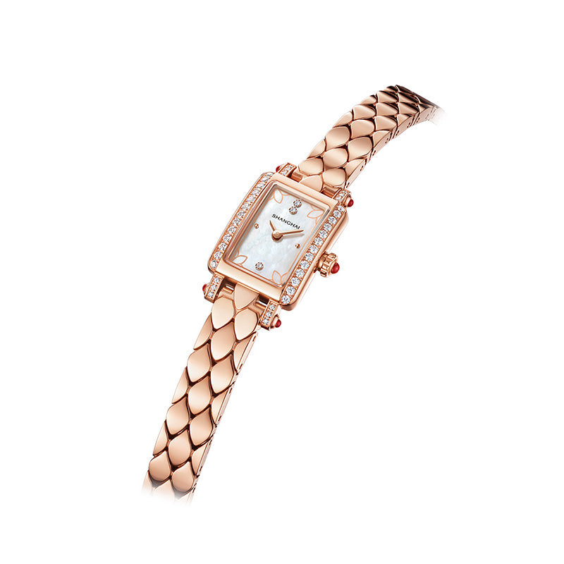 Shanghai Watch Magnolia Cube Rose Gold Quartz