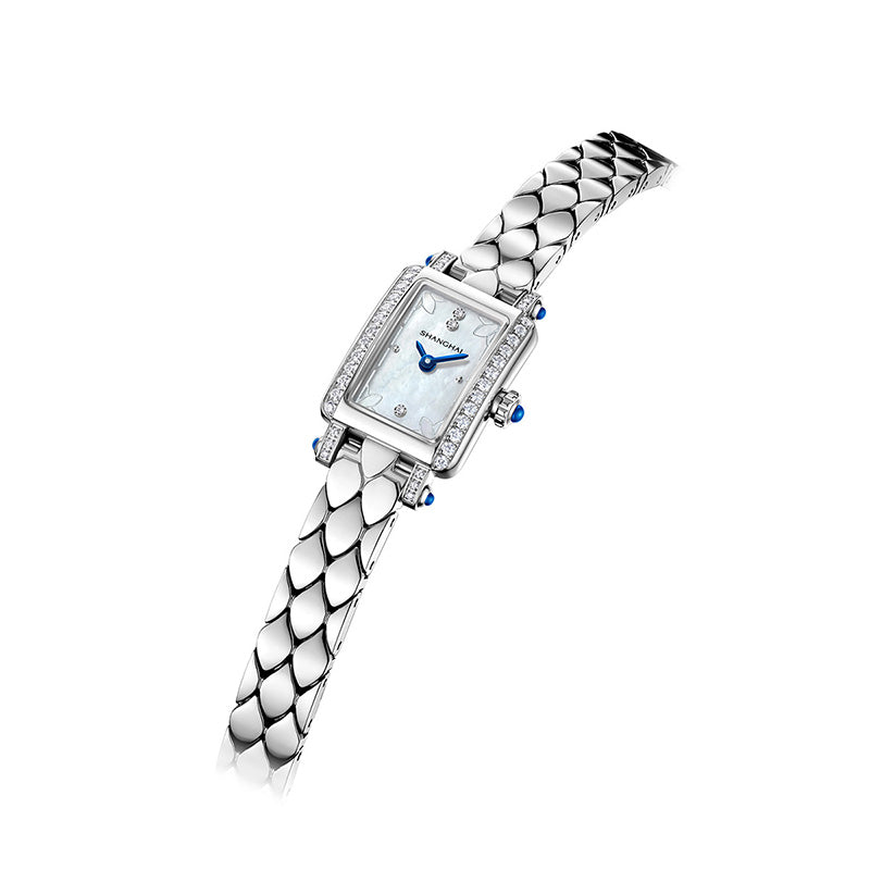 Shanghai Watch Magnolia Cube Silver Quartz