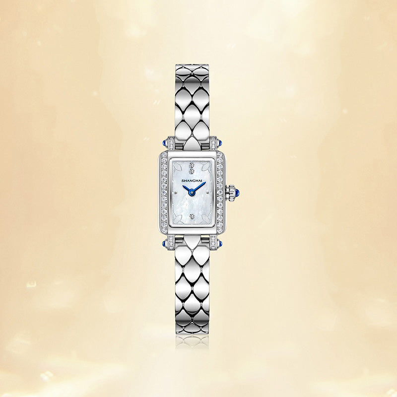 Shanghai Watch Magnolia Cube Silver Quartz