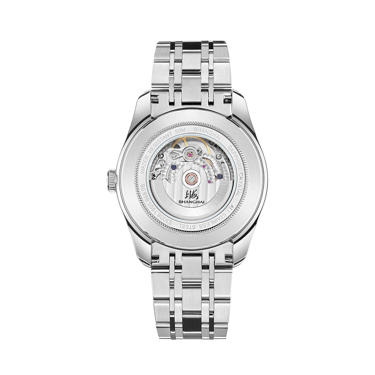 Shanghai Watch Business Classic 316L Steel Mix Golden Strap 40mm