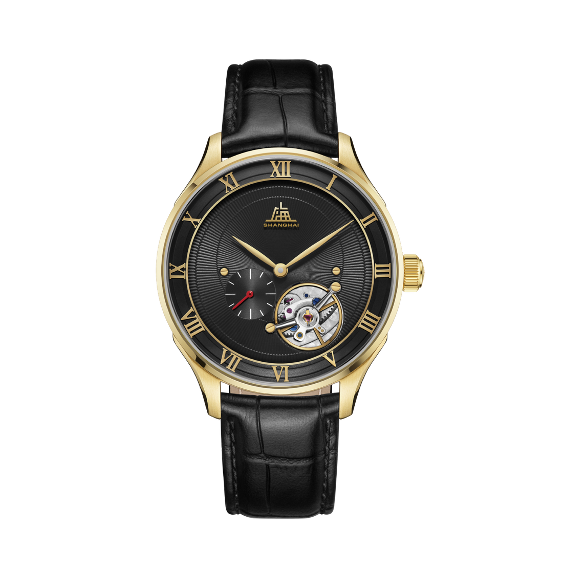 SHANGHAI Watch 50s Karrusel Black & Gold 42mm