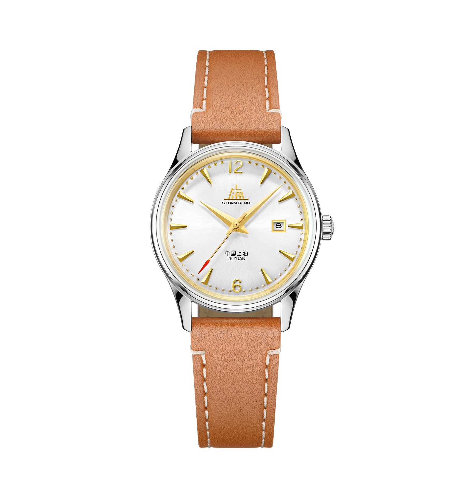 SHANGHAI Watch 50s White Sunburst Dial 31mm