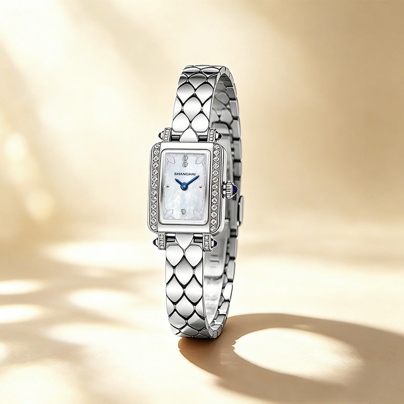 Shanghai Watch Magnolia Cube Silver Quartz