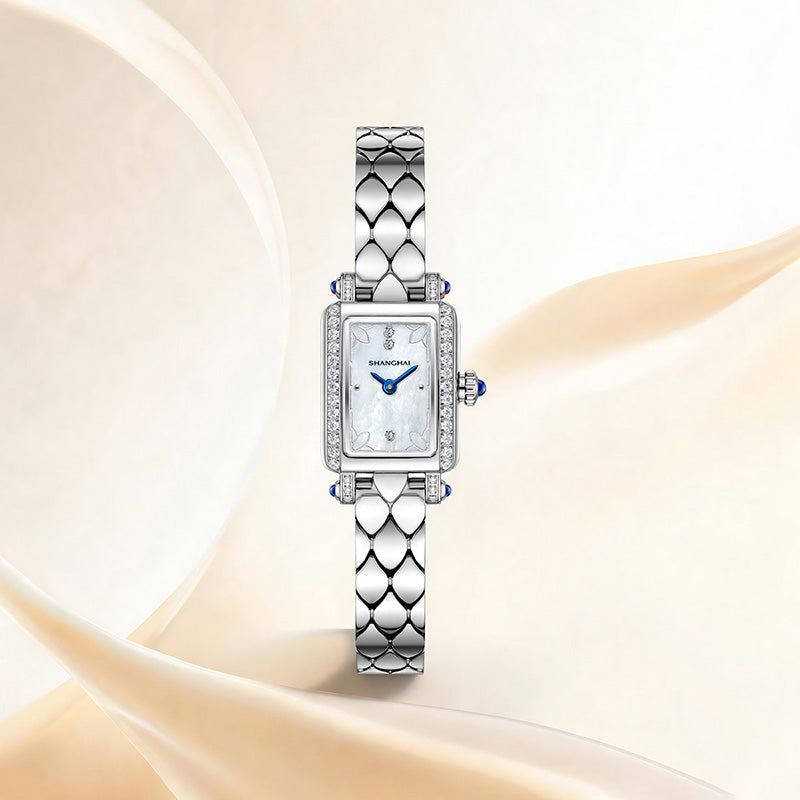 Shanghai Watch Magnolia Cube Silver Quartz