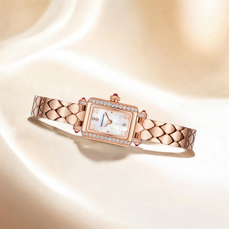 Shanghai Watch Magnolia Cube Rose Gold Quartz