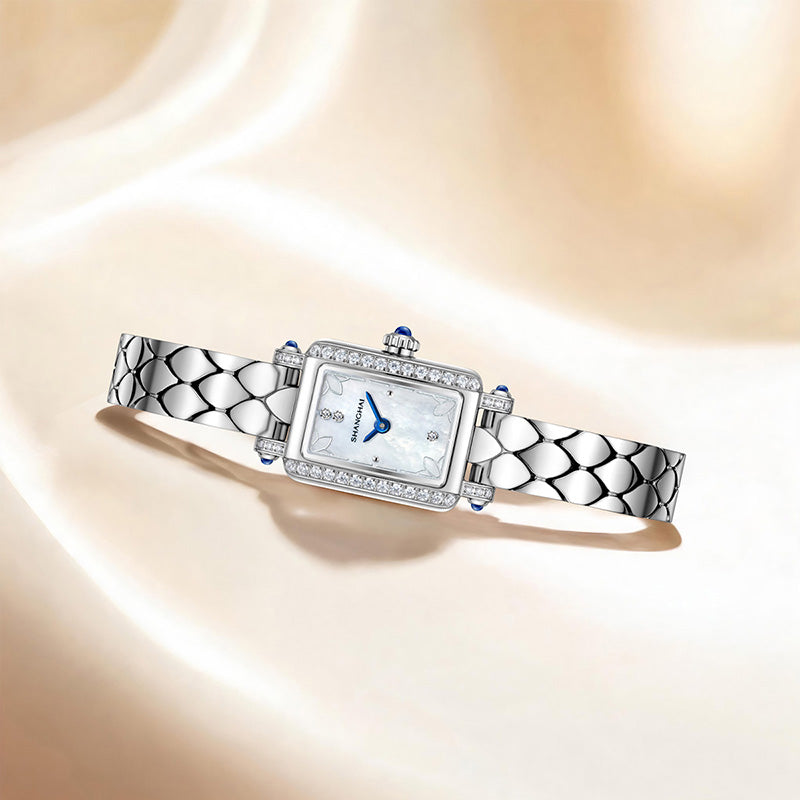 Shanghai Watch Magnolia Cube Silver Quartz