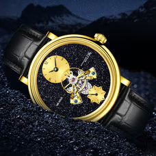 Shanghai Watch Sky Dome Blue Sunstone Dial PVD Gold 43mm