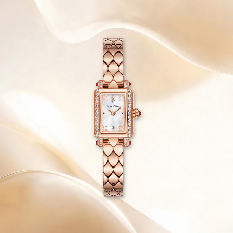 Shanghai Watch Magnolia Cube Rose Gold Quartz