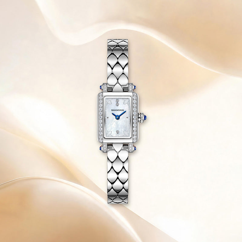 Shanghai Watch Magnolia Cube Silver Quartz