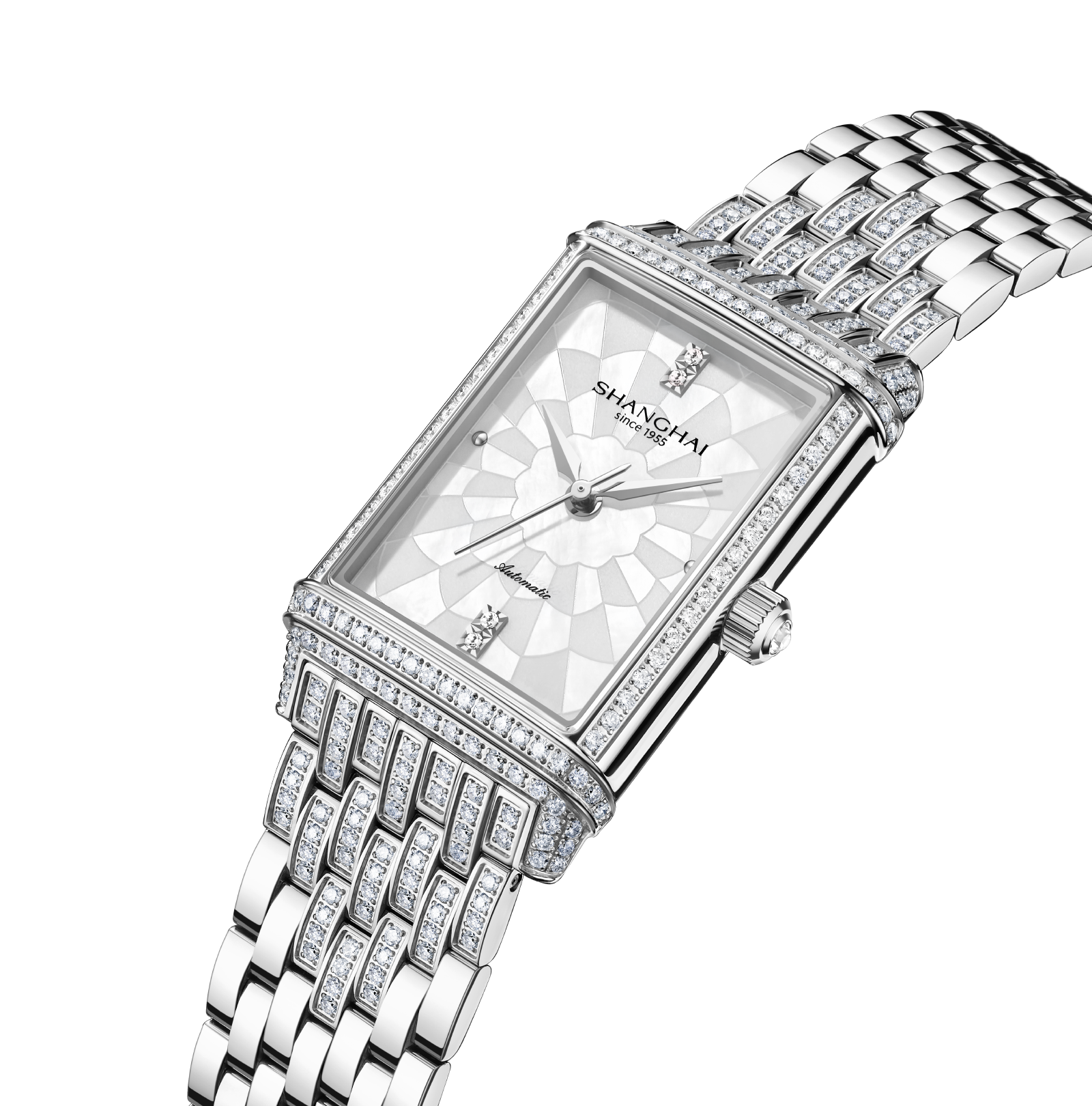 Shanghai Watch Paramount Zircon Mother of Pearl Dial 41.2mm