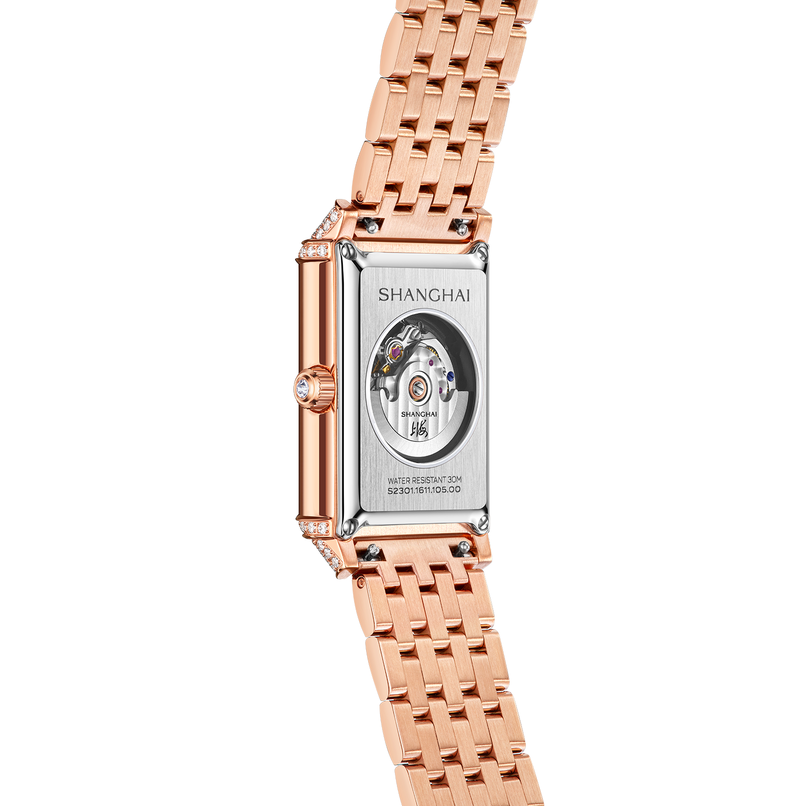Shanghai Watch Paramount Tiered Zircon Rose Gold 41.2mm