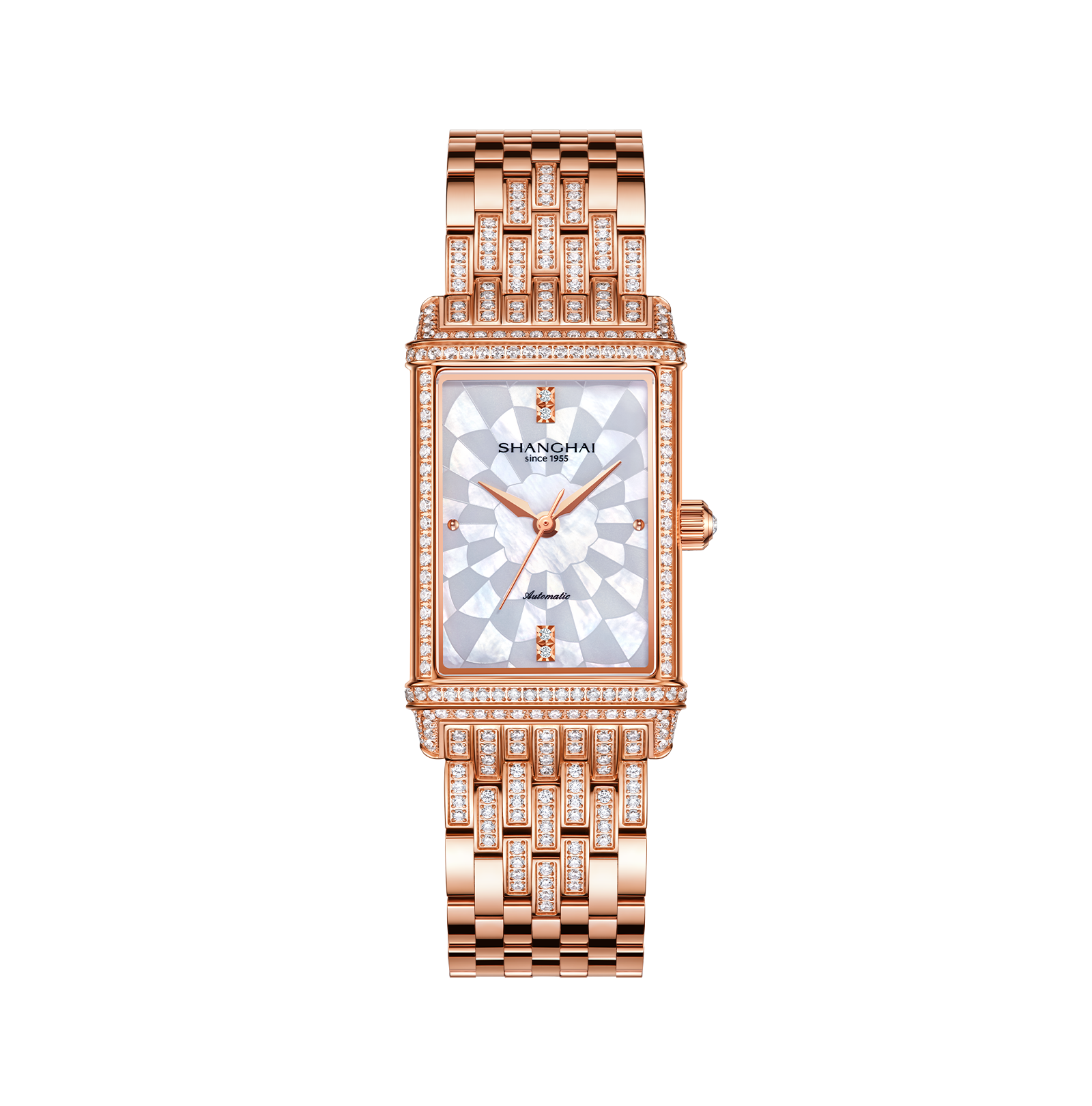 Shanghai Watch Paramount Tiered Zircon Rose Gold 41.2mm