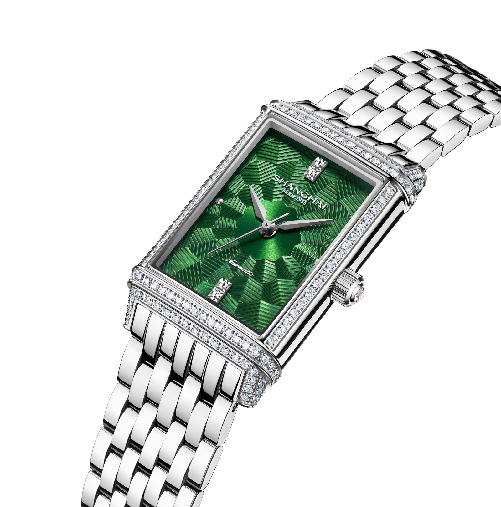 Shanghai Watch Paramount Zircon Stones Stainless Steel 41.2mm