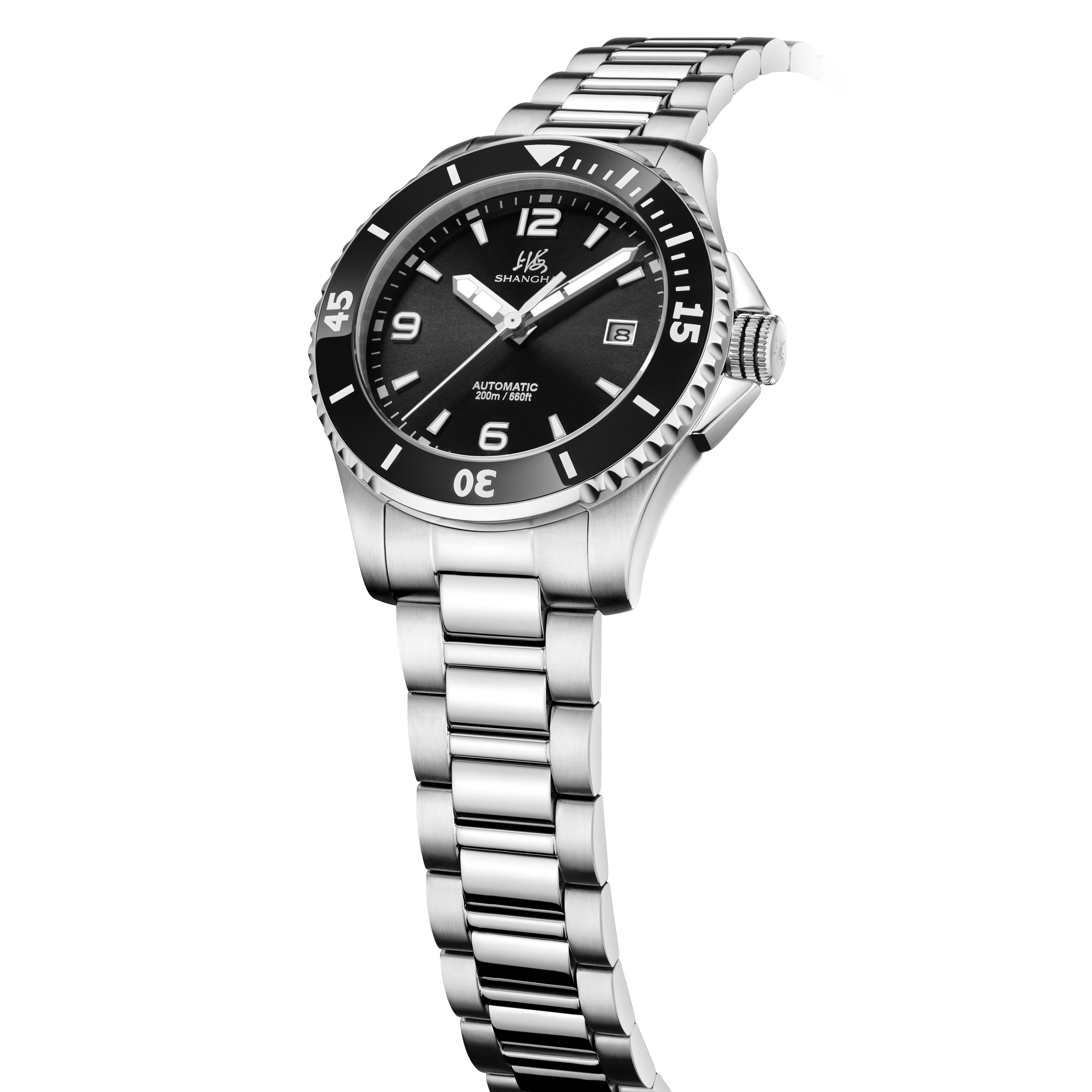 Shanghai Watch Classic Diving Watch Black Dial 41mm