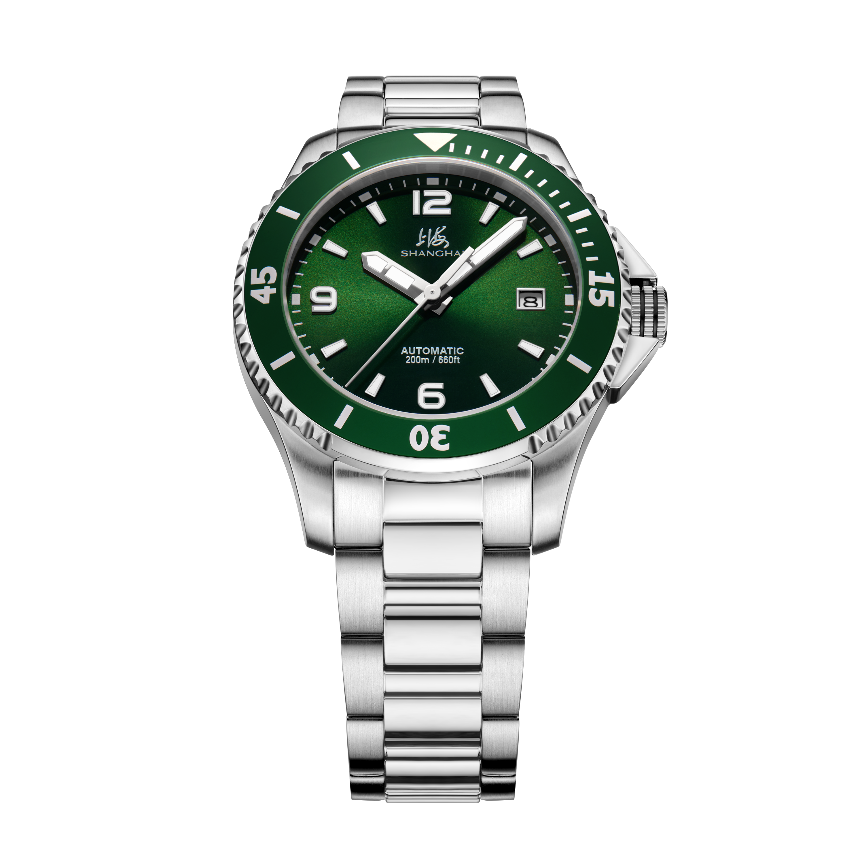 Shanghai Watch Classic Diving Watch Green Dial 41mm