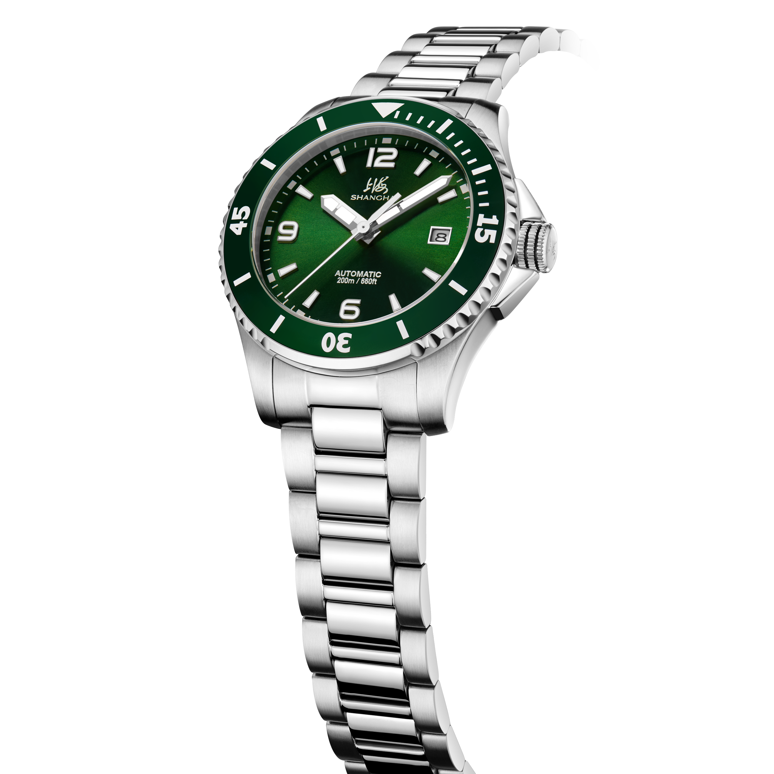 Shanghai Watch Classic Diving Watch Green Dial 41mm