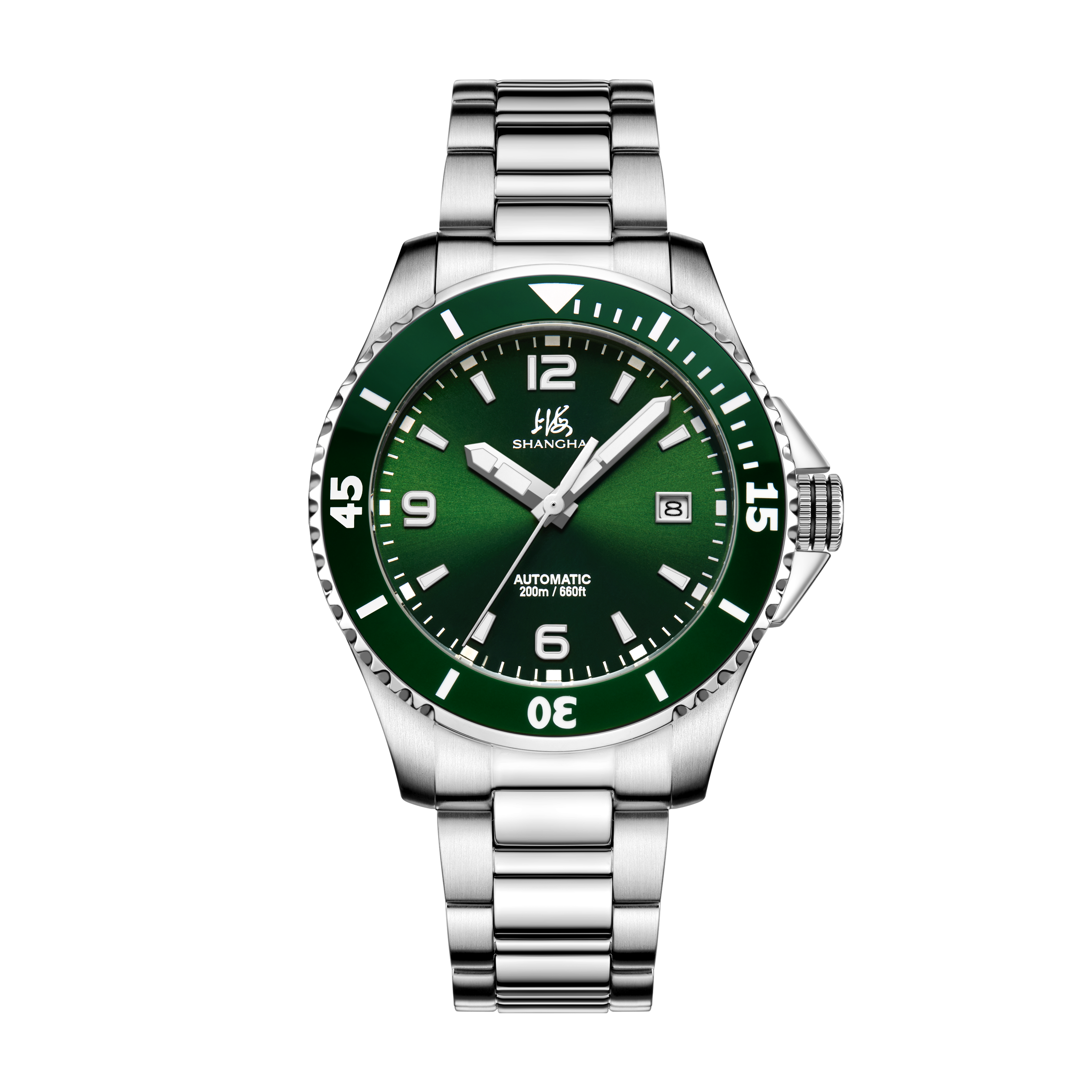 Shanghai Watch Classic Diving Watch Green Dial 41mm