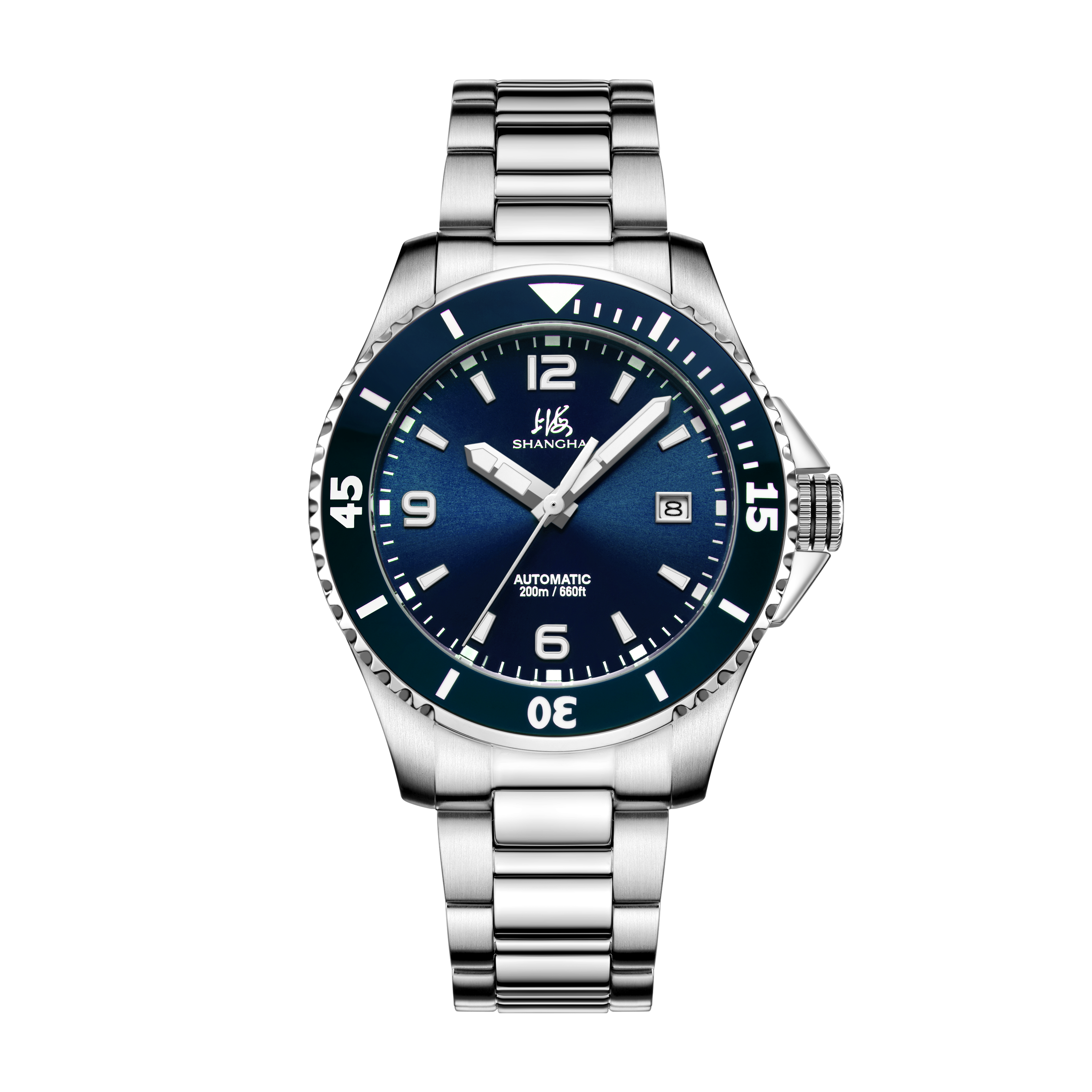 Shanghai Watch Classic Diving Watch Blue Dial 41mm
