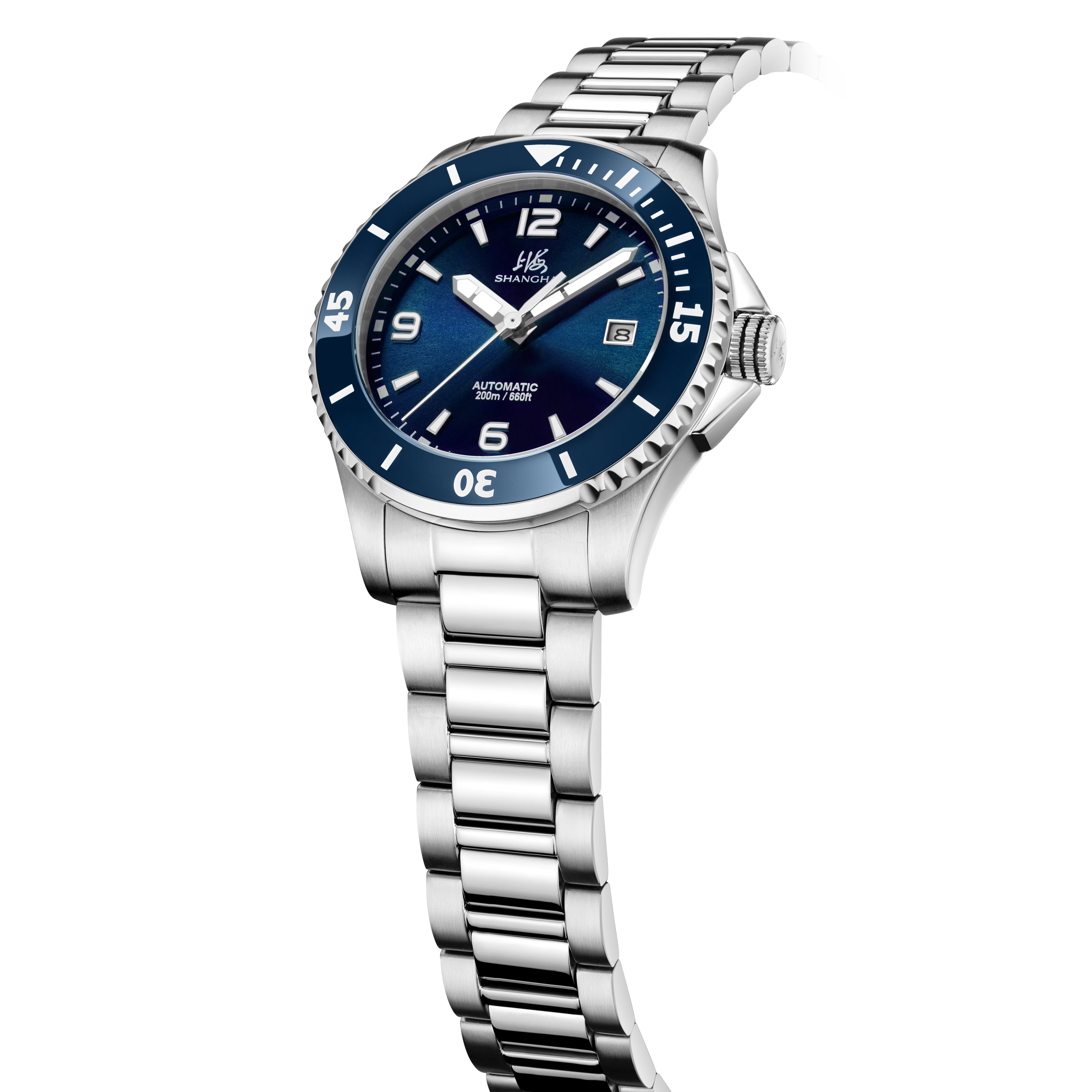 Shanghai Watch Classic Diving Watch Blue Dial 41mm