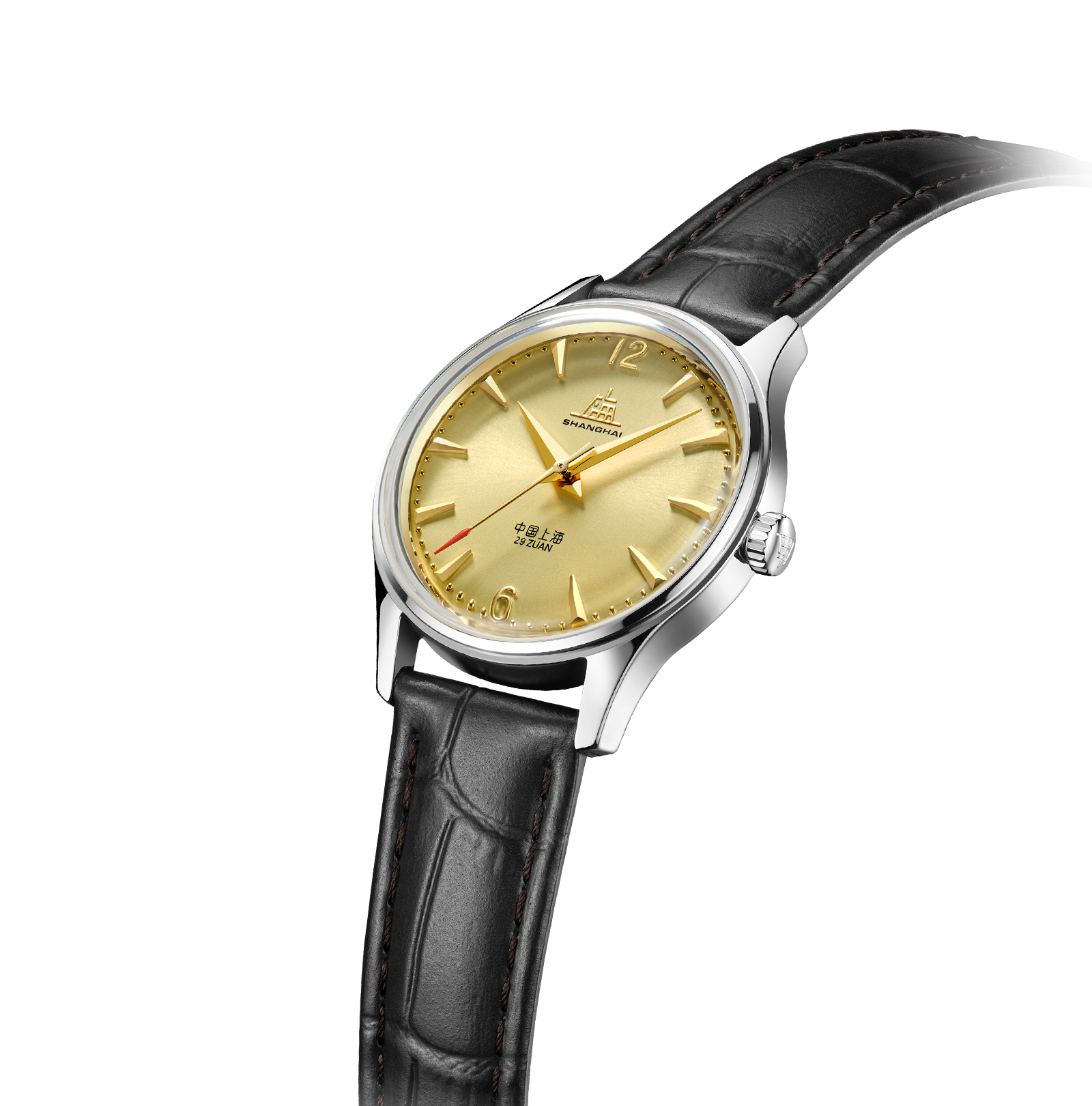 Shanghai Watch 50s Gold Sunburst Dial 31mm