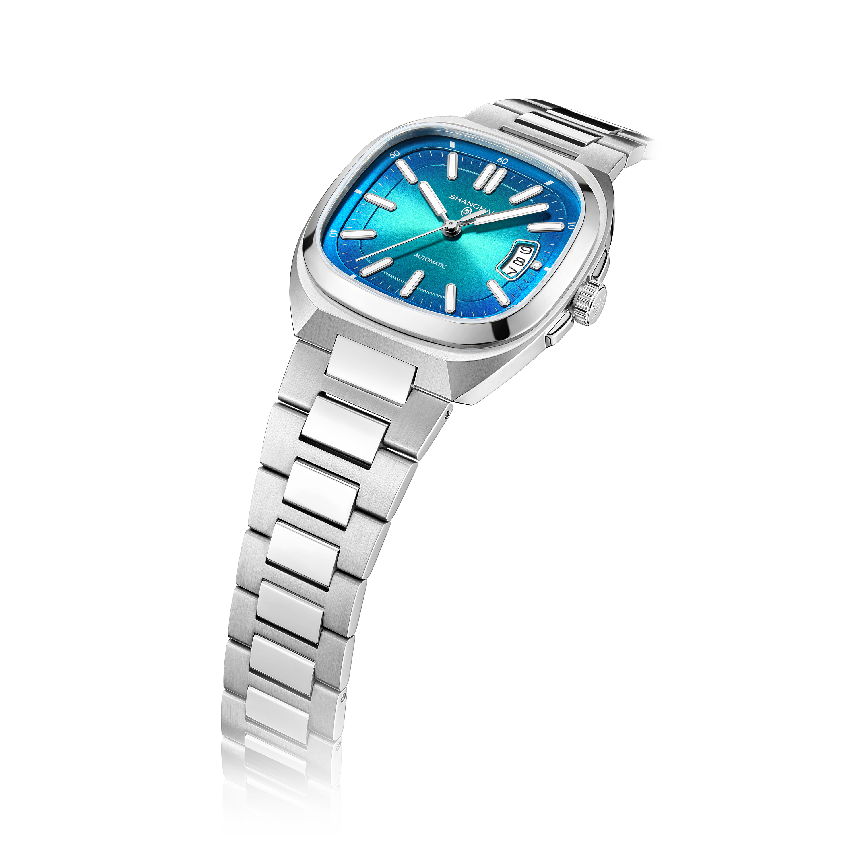 Shanghai Watch Magic Cube Ice Blue Automatic Watch