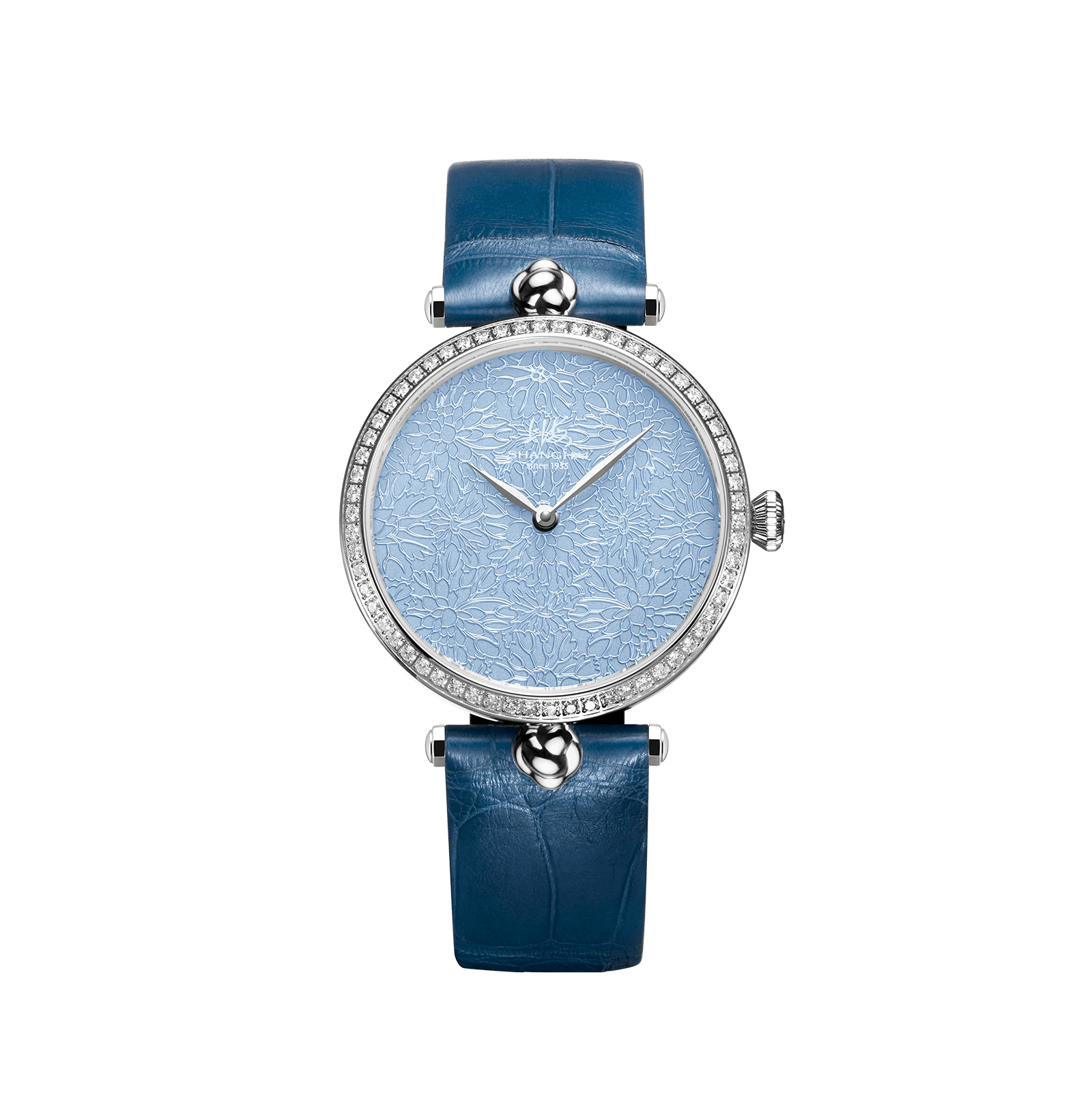 Shanghai Watch Cheongsam Diamond‑set  Blue Painted Dial 36mm