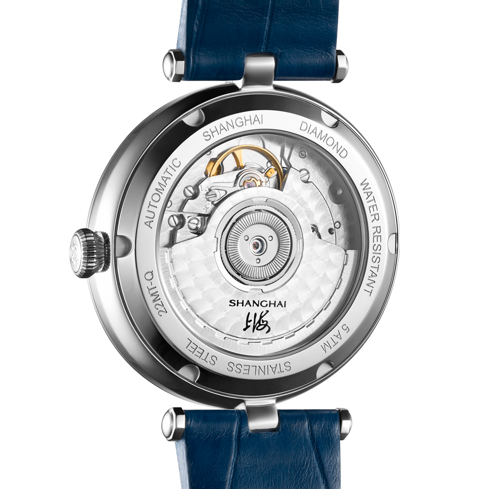 Shanghai Watch Cheongsam Diamond‑set  Blue Painted Dial 36mm